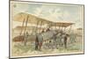 French Military Biplane-null-Mounted Giclee Print