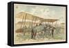 French Military Biplane-null-Framed Stretched Canvas