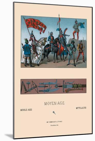 French Military Costumes and Weapons, 1439-1450-Racinet-Mounted Art Print