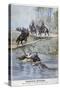 French Military Maneuvers, Fording a River, 1898-Henri Meyer-Stretched Canvas