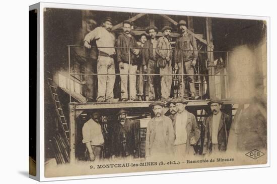 French Miners at Montceau-Les- Mines Central France-null-Stretched Canvas