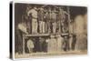 French Miners at Montceau-Les- Mines Central France-null-Stretched Canvas