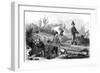 French Miners Working a Long Tom Sluice, California, 19th Century-Gustave Adolphe Chassevent-Bacques-Framed Giclee Print