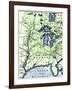 French Missionary Louis Hennepin's Map of the Mississippi River Valley and Other Areas, c.1697-null-Framed Giclee Print