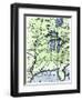 French Missionary Louis Hennepin's Map of the Mississippi River Valley and Other Areas, c.1697-null-Framed Giclee Print