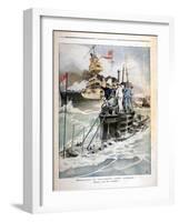 French Naval Exercises, 1908-null-Framed Giclee Print