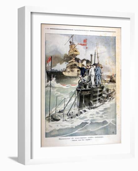 French Naval Exercises, 1908-null-Framed Giclee Print