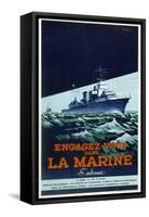 French Navy Recruitment Poster, C1930-1945-Roger Levasseur-Framed Stretched Canvas