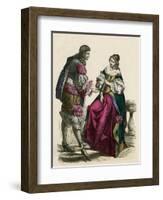 French Noble Pair 1680-null-Framed Art Print