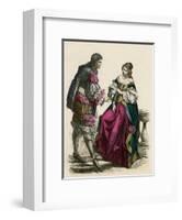 French Noble Pair 1680-null-Framed Art Print