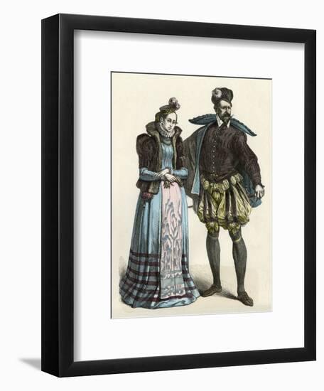 French Nobles of 1580-null-Framed Art Print