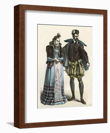 French Nobles of 1580-null-Framed Art Print