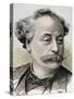 French Novelist and Playwright. Illegitimate Son of Alexandre Dumas-Prisma Archivo-Stretched Canvas