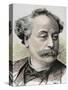 French Novelist and Playwright. Illegitimate Son of Alexandre Dumas-Prisma Archivo-Stretched Canvas