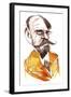 French novelist Emile Zola; caricature-Neale Osborne-Framed Giclee Print