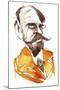 French novelist Emile Zola; caricature-Neale Osborne-Mounted Giclee Print
