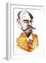 French novelist Emile Zola; caricature-Neale Osborne-Framed Giclee Print