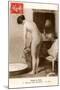 French Nude Filling Tub-null-Mounted Art Print