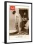 French Nude Filling Tub-null-Framed Art Print