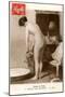 French Nude Filling Tub-null-Mounted Art Print