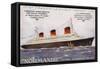 French Ocean Liner Normandie-null-Framed Stretched Canvas