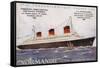 French Ocean Liner Normandie-null-Framed Stretched Canvas