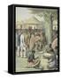 French Officers Received by an African Chief-null-Framed Stretched Canvas