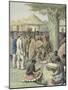 French Officers Received by an African Chief-null-Mounted Giclee Print