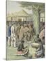 French Officers Received by an African Chief-null-Mounted Giclee Print