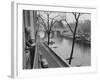 French Painter Marc Chagall Looking Out at the River Seine-Loomis Dean-Framed Premium Photographic Print