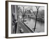 French Painter Marc Chagall Looking Out at the River Seine-Loomis Dean-Framed Premium Photographic Print