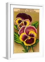 French Pansy Seed Packet-null-Framed Art Print