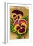 French Pansy Seed Packet-null-Framed Art Print