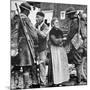 French Peasants Greet Two Heavily-Laden Americans, 1917-American Photographer-Mounted Photographic Print