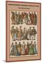 French Peasants, Noblemen and Ladies at Court the 1550'S-Friedrich Hottenroth-Mounted Art Print