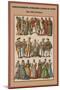 French Peasants, Noblemen and Ladies at Court the 1550'S-Friedrich Hottenroth-Mounted Art Print