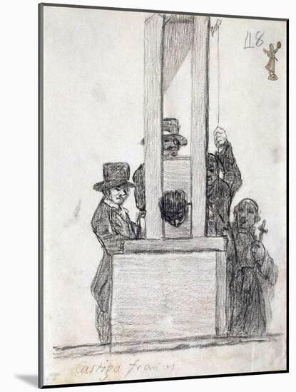 French Penalty, Between 1824 and 1828-Francisco de Goya-Mounted Giclee Print