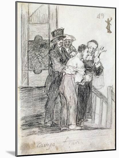 French Penalty, Between 1824 and 1828-Francisco de Goya-Mounted Giclee Print