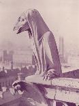 Paris: Figure of a Nameless Creature on Notre Dame (B/W Photo)-French Photographer-Giclee Print