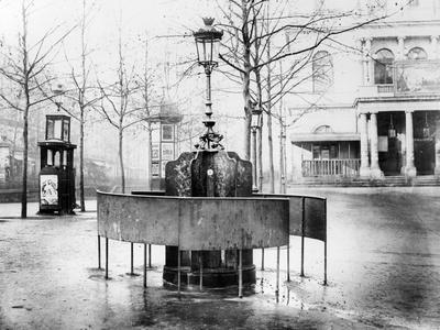 Vespasienne (Public Urinal) on the Grands Boulevards, Paris, C.1900 (B/W Photo)