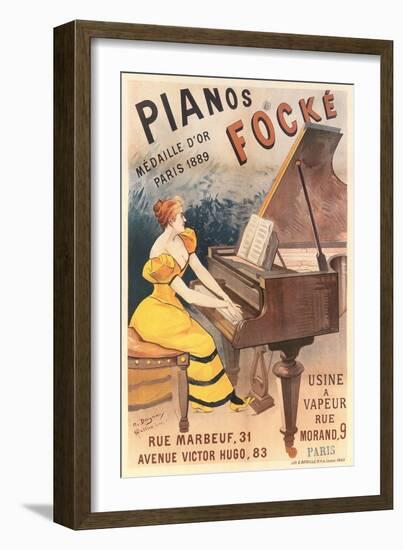 French Piano Poster-null-Framed Art Print