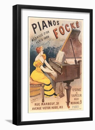 French Piano Poster-null-Framed Art Print