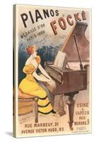 French Piano Poster-null-Stretched Canvas