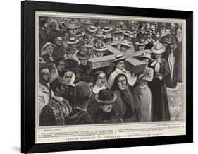 French Pilgrims at Jerusalem, a Procession of Women-Alexander Stuart Boyd-Framed Giclee Print