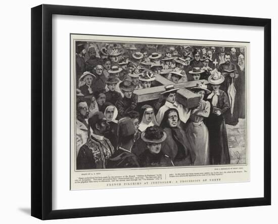 French Pilgrims at Jerusalem, a Procession of Women-Alexander Stuart Boyd-Framed Giclee Print