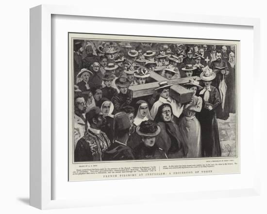 French Pilgrims at Jerusalem, a Procession of Women-Alexander Stuart Boyd-Framed Giclee Print