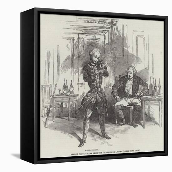 French Plays, Scene from the Marquis De Lauzan-null-Framed Stretched Canvas