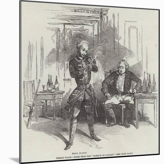 French Plays, Scene from the Marquis De Lauzan-null-Mounted Giclee Print