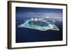 French Polynesia, Bora Bora, Aerial View of Bora Bora Island-Walter Bibikow-Framed Photographic Print
