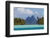 French Polynesia, Bora Bora. Mountain Peaks Seen from Tahaa Lagoon-Alida Latham-Framed Photographic Print